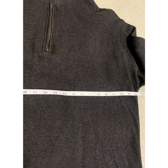 Arrow USA 1951 Sweater Mens Large 1/4 Zip Dark Grey Classic Mock Neck Pullover - Picture 8 of 11